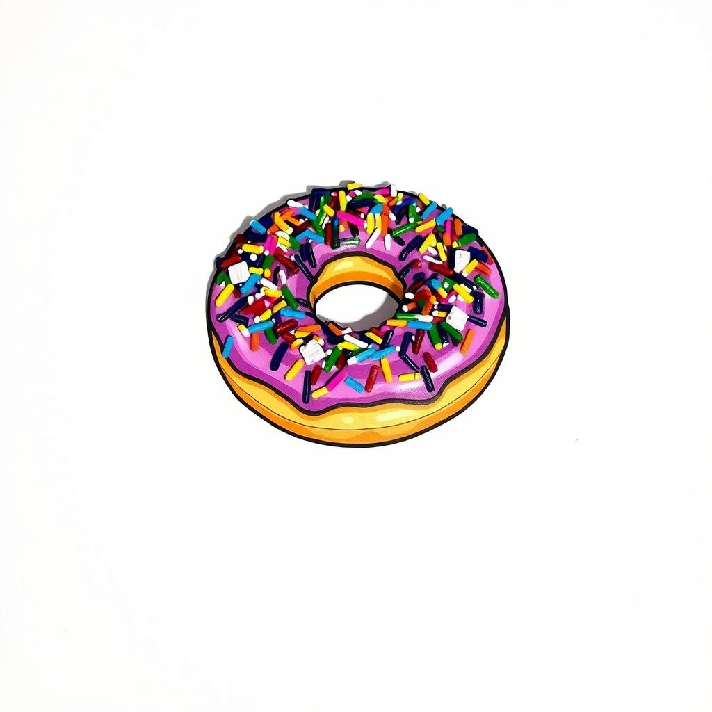 Vibrant Graffiti Doughnut with Colorful Sprinkles