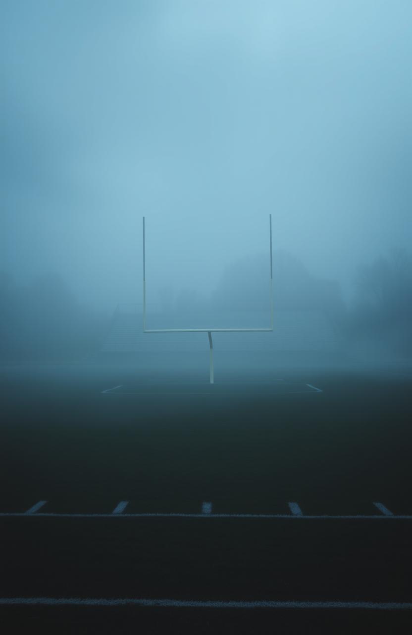 Enigmatic Football Field: Fog and Mystery