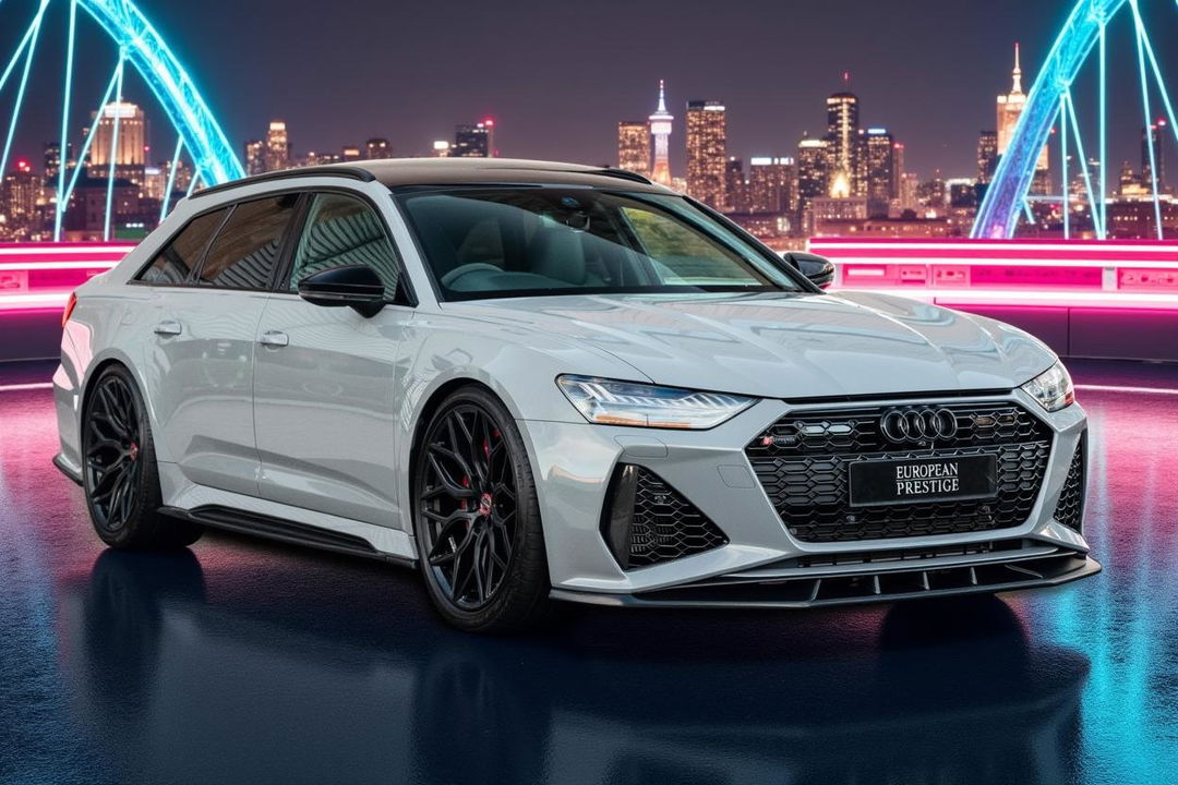 Audi RS6 in Nardo Grey: Night in the City