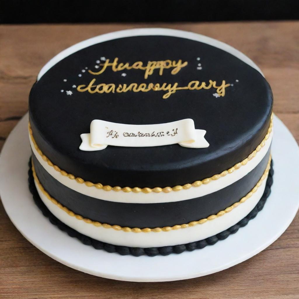 Anniversary Birthday Cake for Him: Manly Bento Cake
