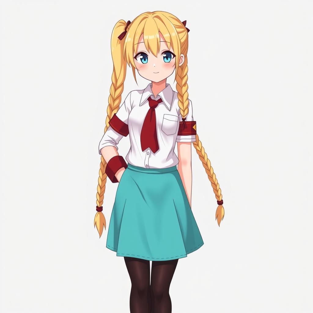 Anime Design: Kind Big Sister with Twin Braids