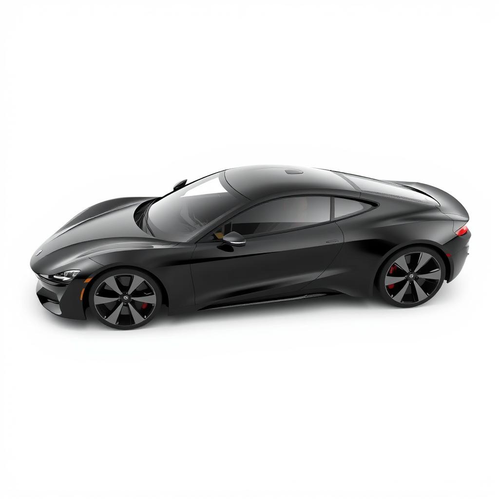 Unleash the Power: Sleek Black Car with Aerodynamic Design