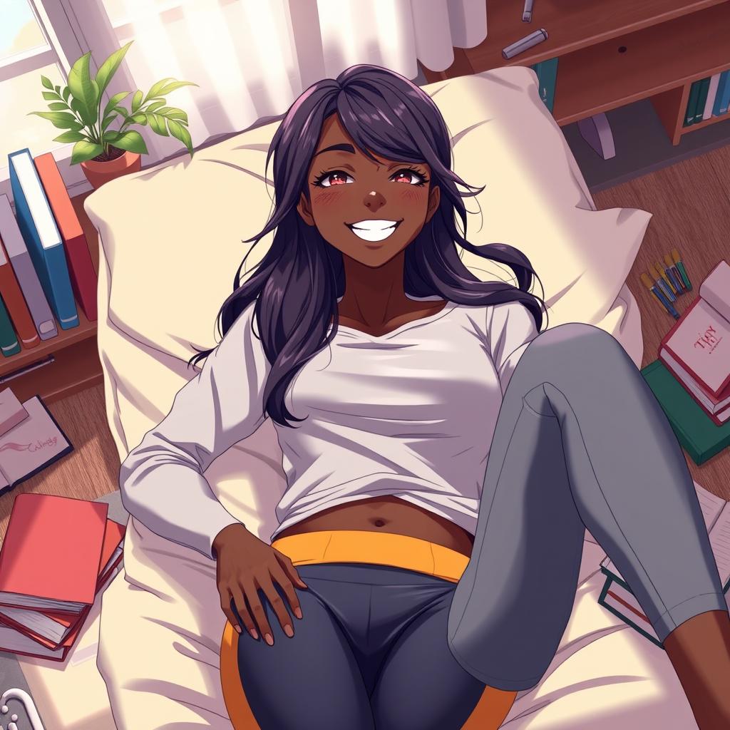 Radiant Anime-Inspired Beauty in Yoga Pants