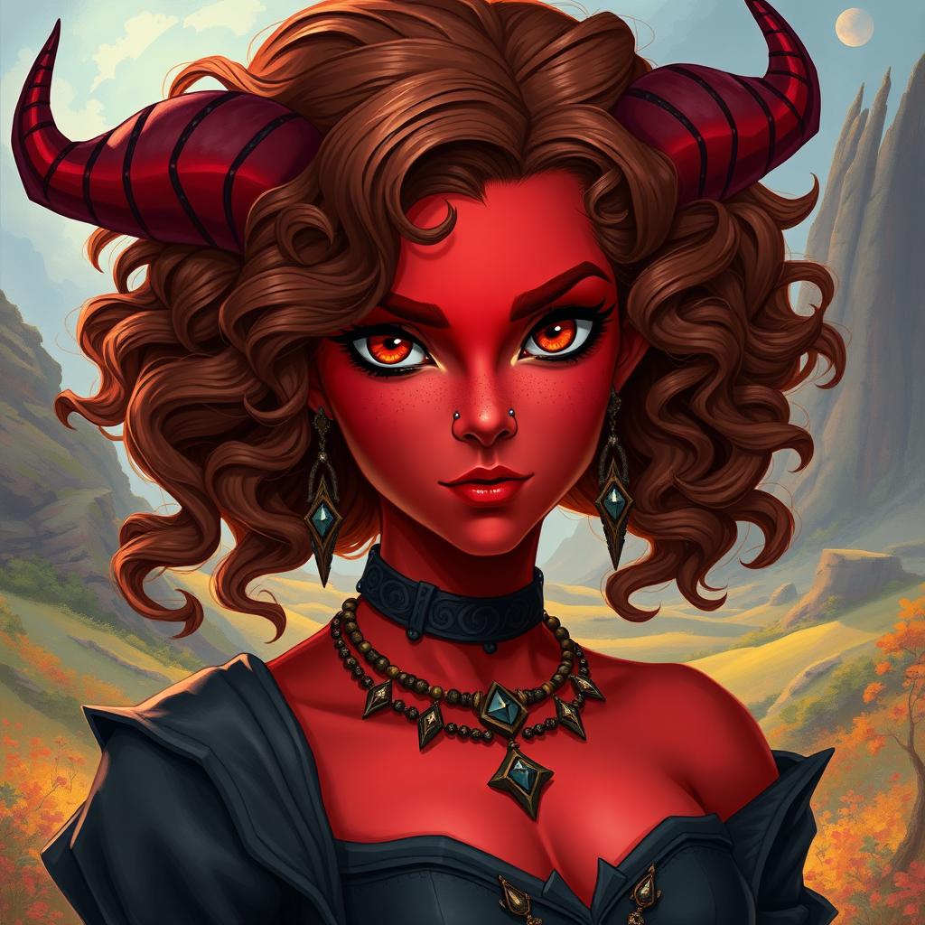 Enchanting Tiefling: A Bold 30-Year-Old Adventure