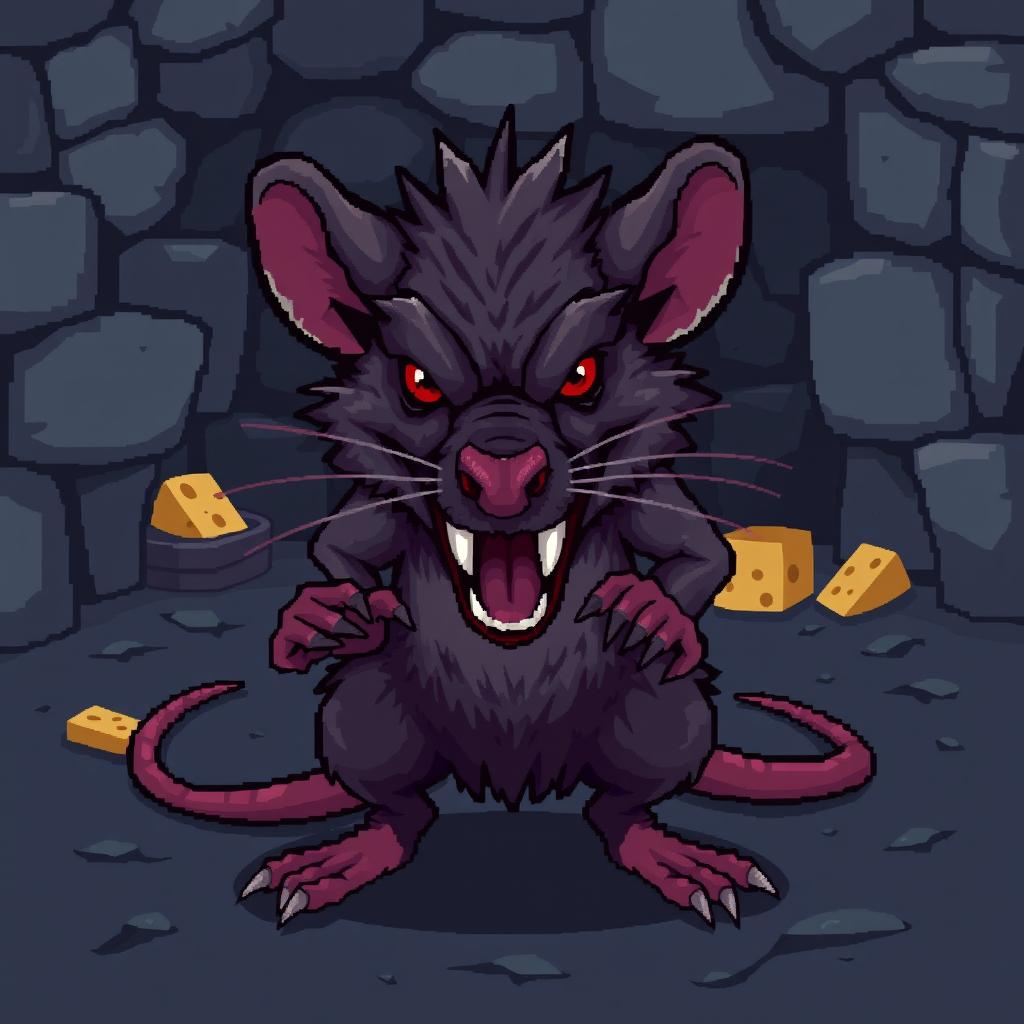 Fierce Pixel Rat: A Bold Creation