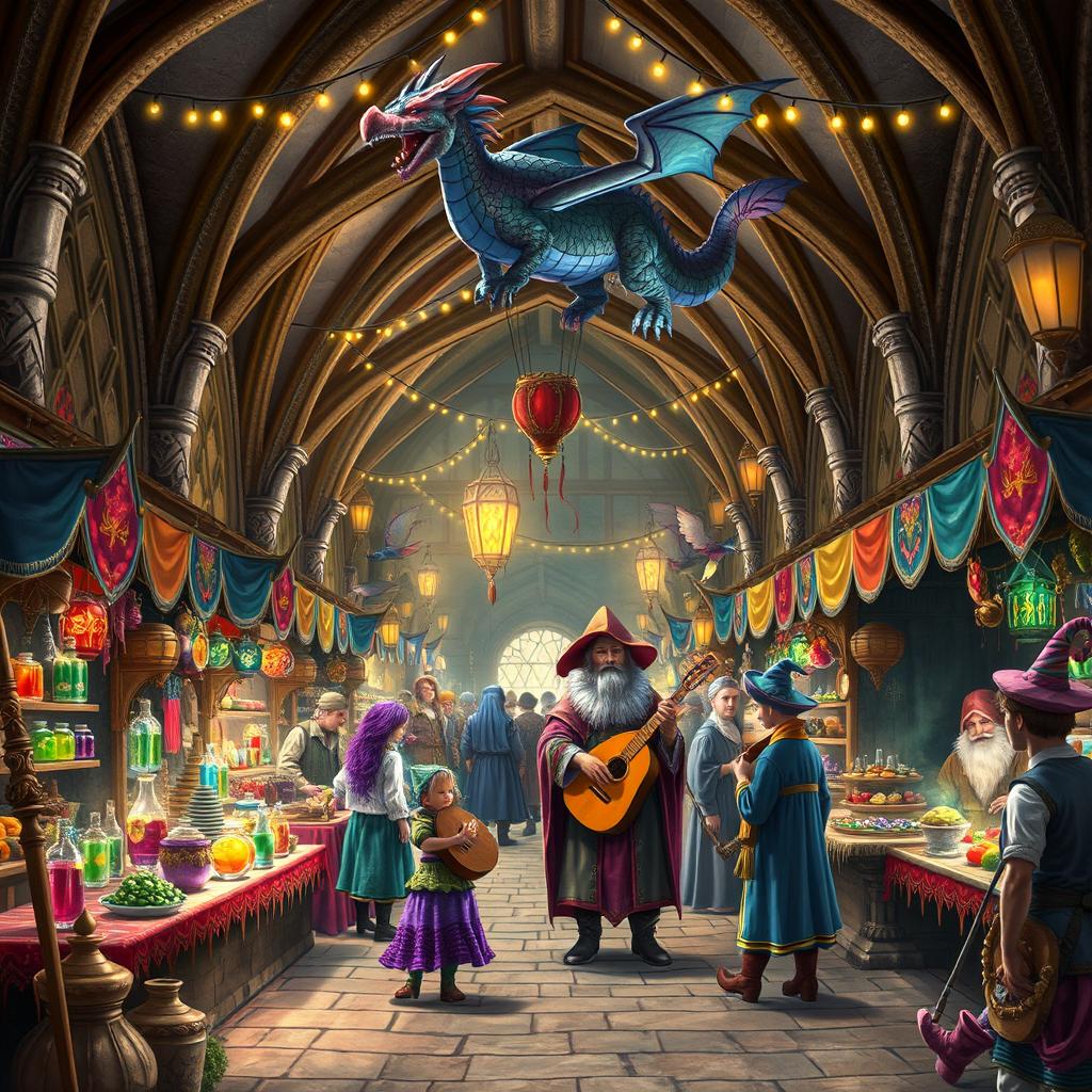 Enchanting Fantasy Medieval Marketplace