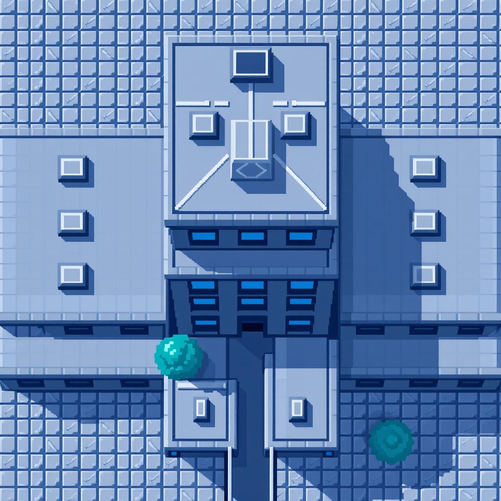 Dive Into a Pixelated World: Overhead Building Art