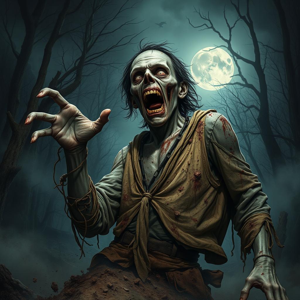 Rise of the Undead: A Terrifying Zombie Man