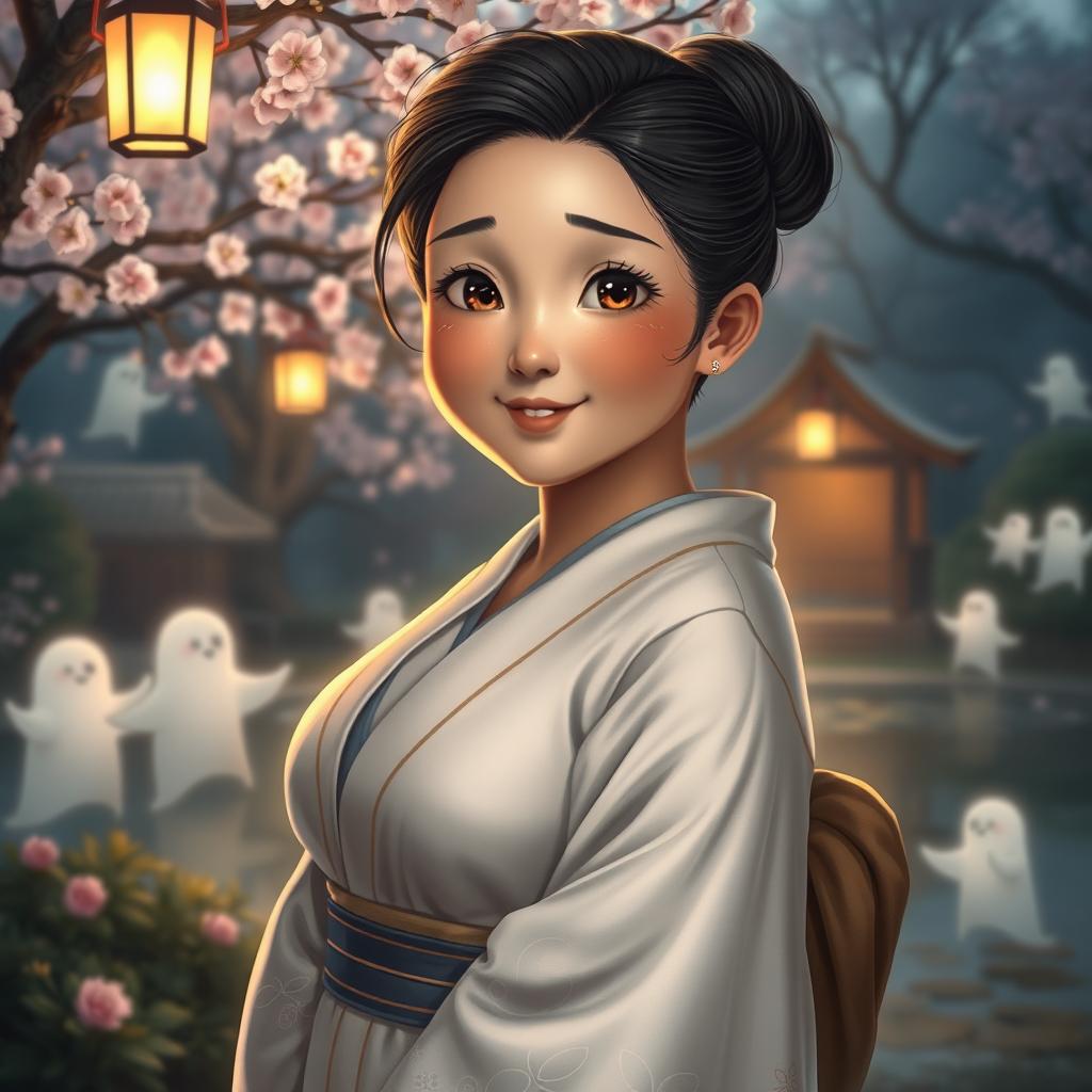 Embrace Beauty: Realistic Portrayal of a Chubby Japanese Woman