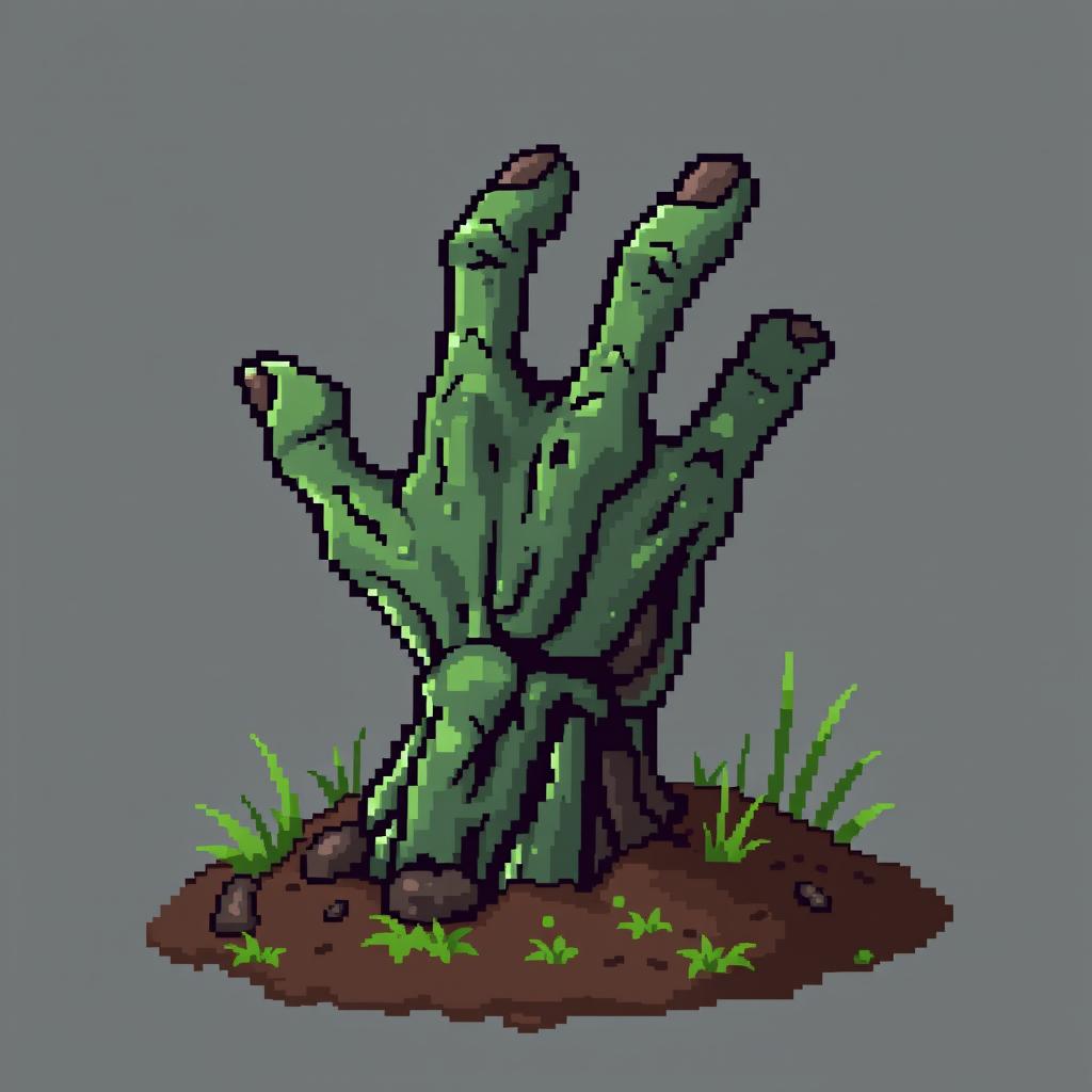 Undead Pixel Art: Zombie Hand Creation