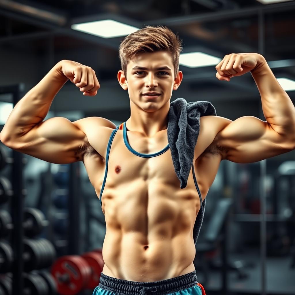 Unleash Your Strength: Athletic Teen in Action