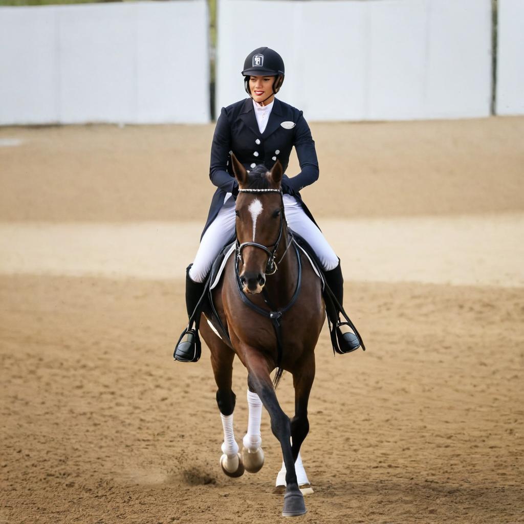 Dynamic Equestrian Scene: Jockey & Horse in Action