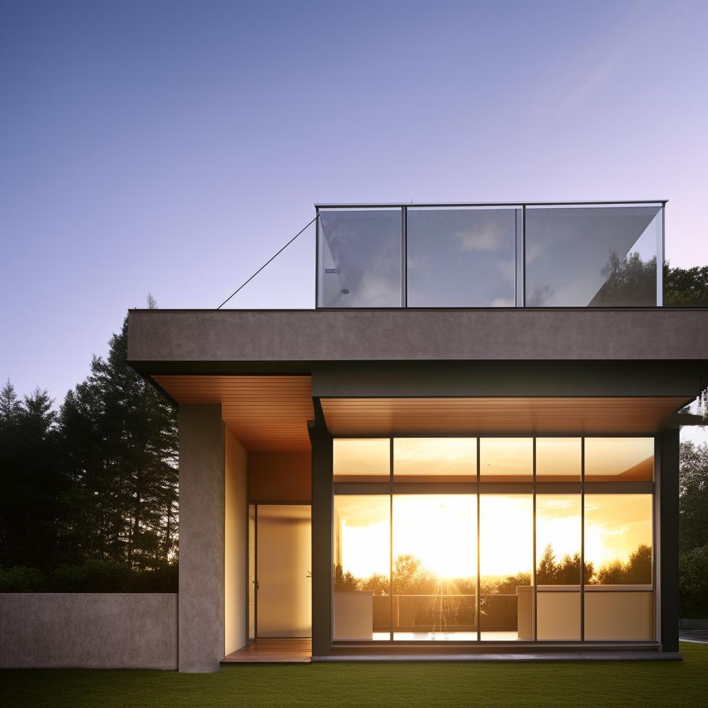 Modern Two-Story House with Glass Roof