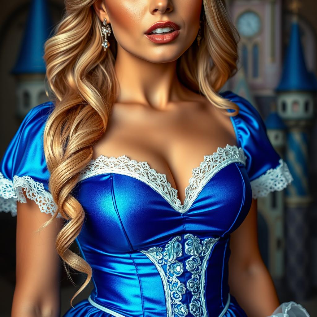 Enchanting Blue Princess: A Close-Up Portrait
