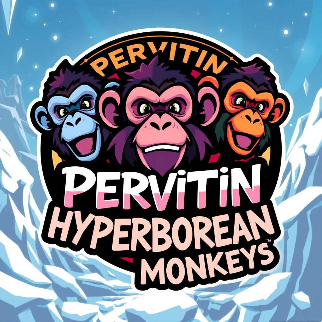 Pervitin Hyperborean Monkeys Logo Design