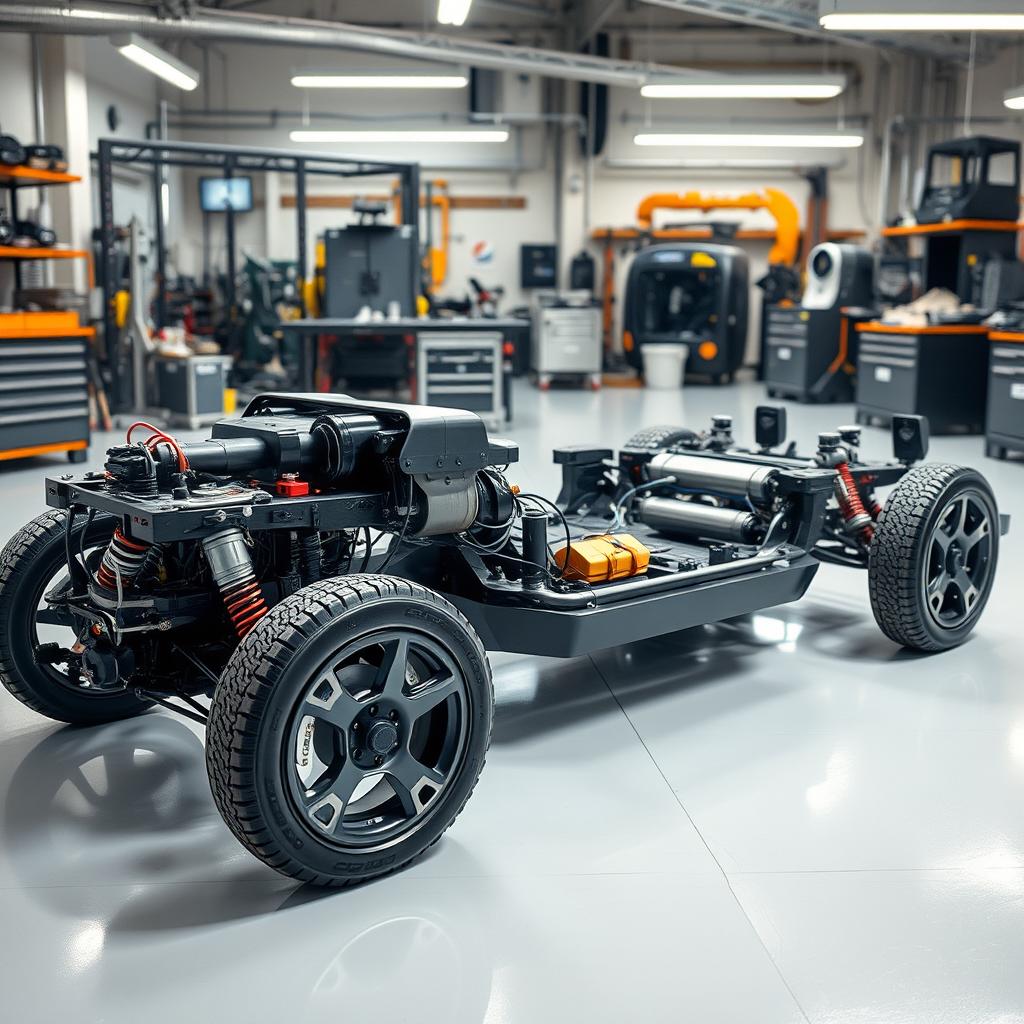 Unveiling Innovation: Detailed Electric Vehicle Chassis