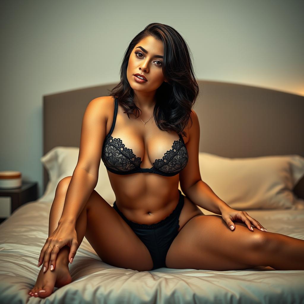 Unleash Your Elegance: Brunette Latina in Lingerie