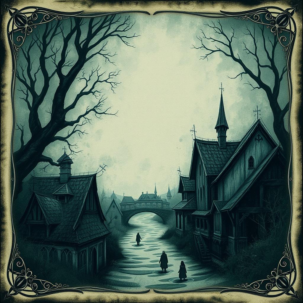 Mystical Village in Dark Fantasy