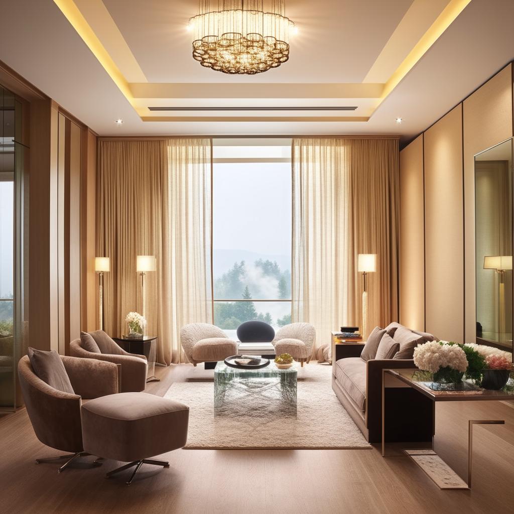 Luxurious Modern Living Hall: Comfort Meets Elegance
