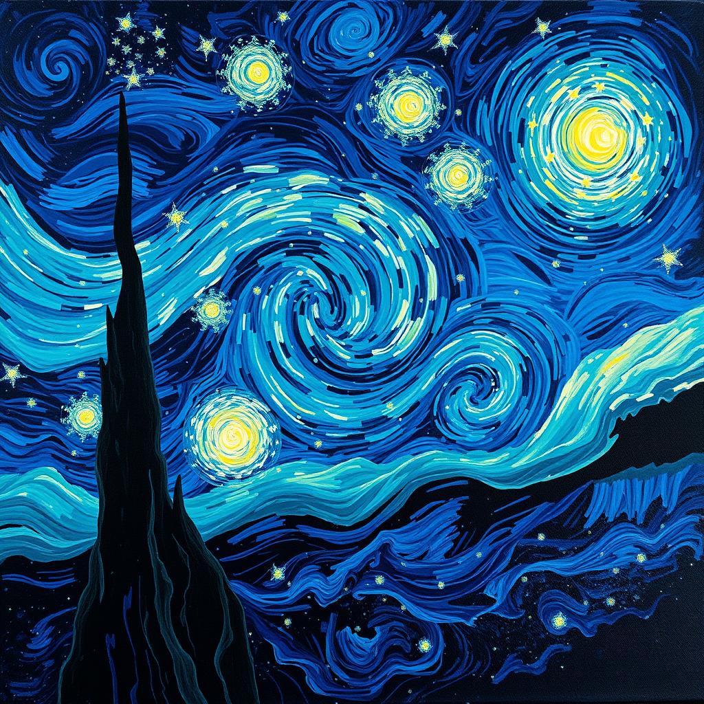 Swirling Night Sky Inspired by Van Gogh