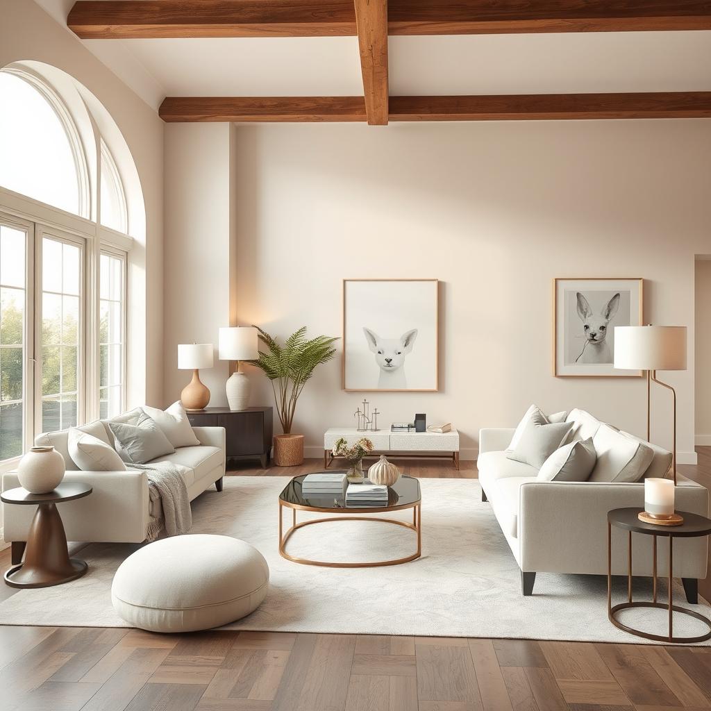 Elevate Your Home: Elegant Neutral Living Space