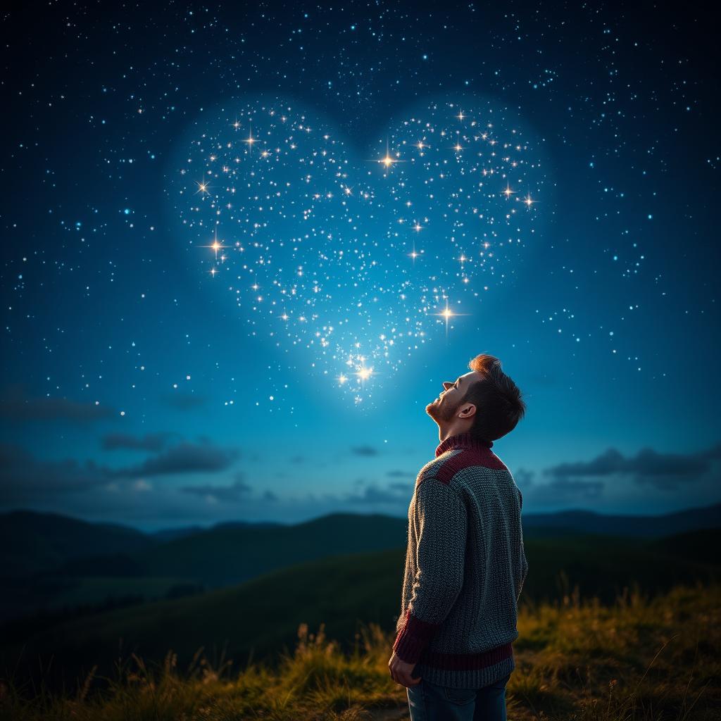 Starlit Romance: A Heart in the Night Sky