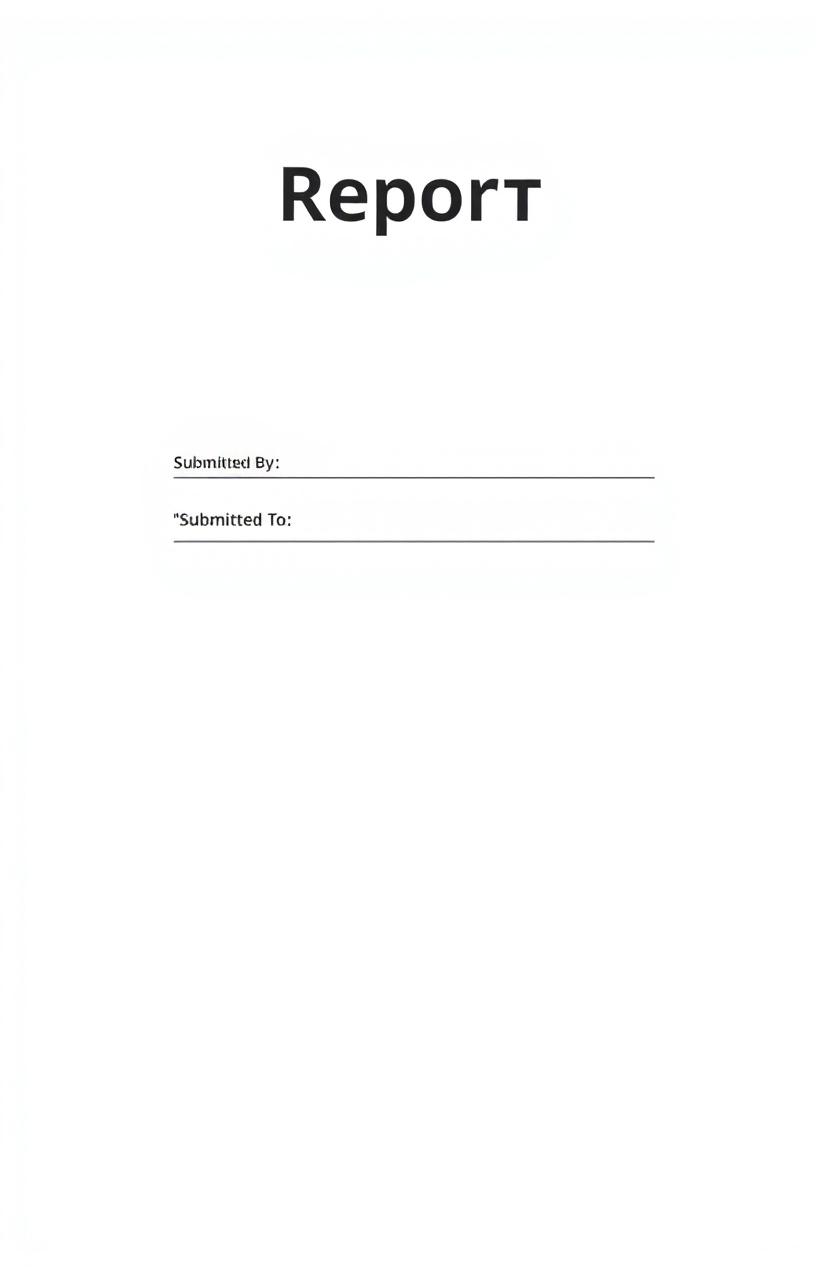 Elegant & Professional Report Cover Page Template