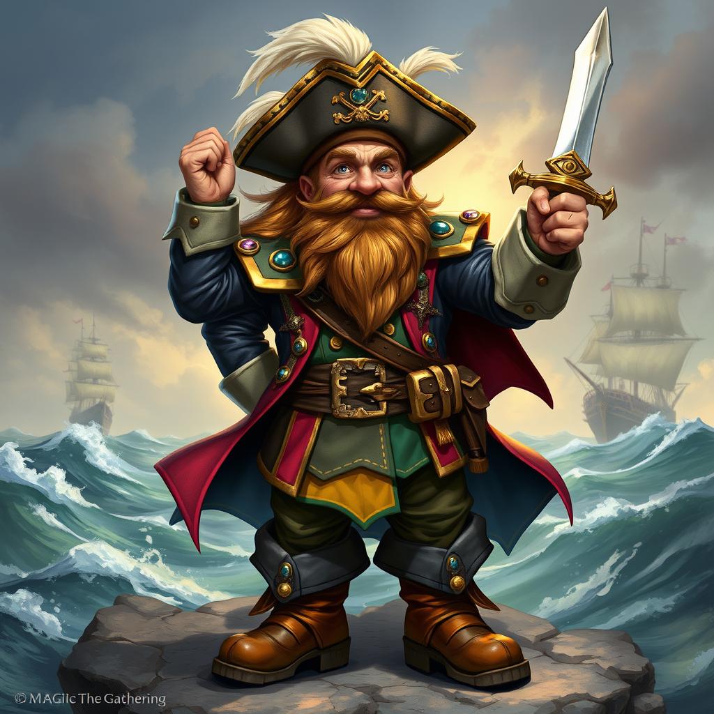 Epic Dwarf Pirate Captain Portrait