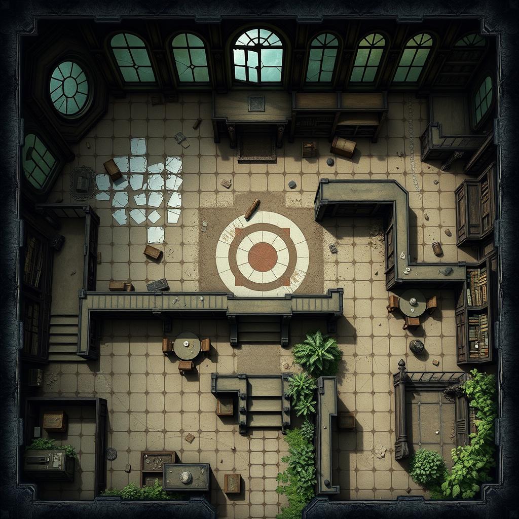 Battle Map: Dusty Magical Mansion with Mirrors