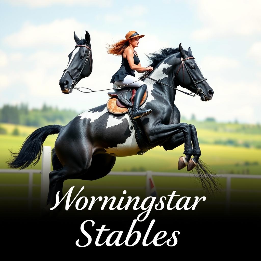 Majestic Leap: Woman & Her Appaloosa Draft Horse