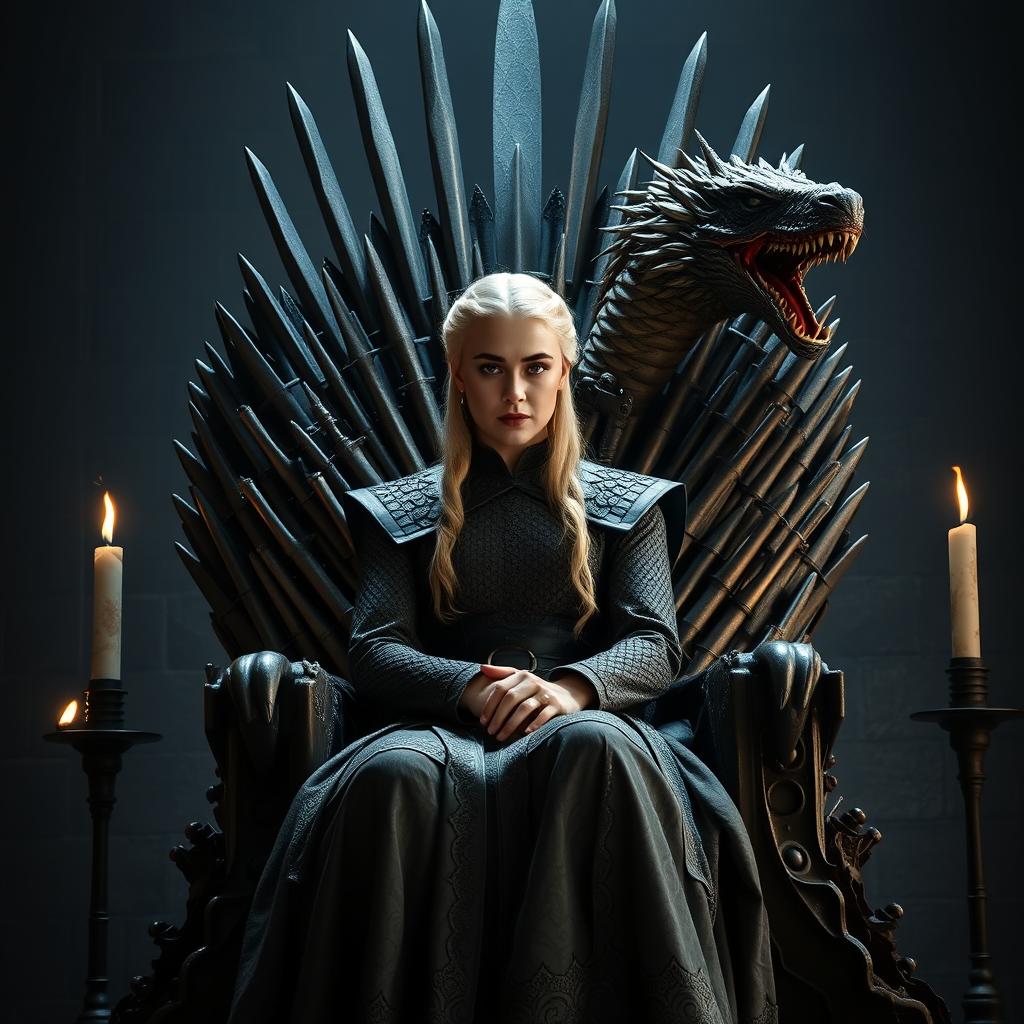 Daenerys Targaryen on the Iron Throne: A Vision of Power