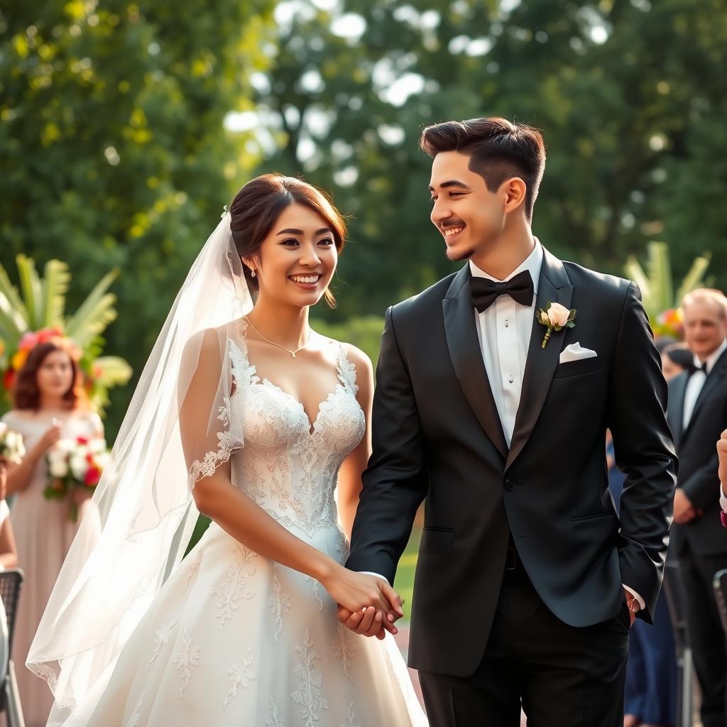 A Beautiful Wedding Scene: Love in Every Touch