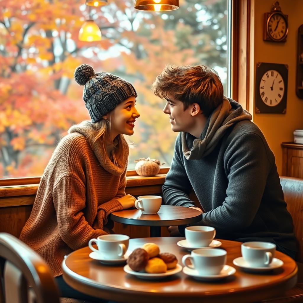 Cozy Autumn Vibes in a Vintage Coffee Shop