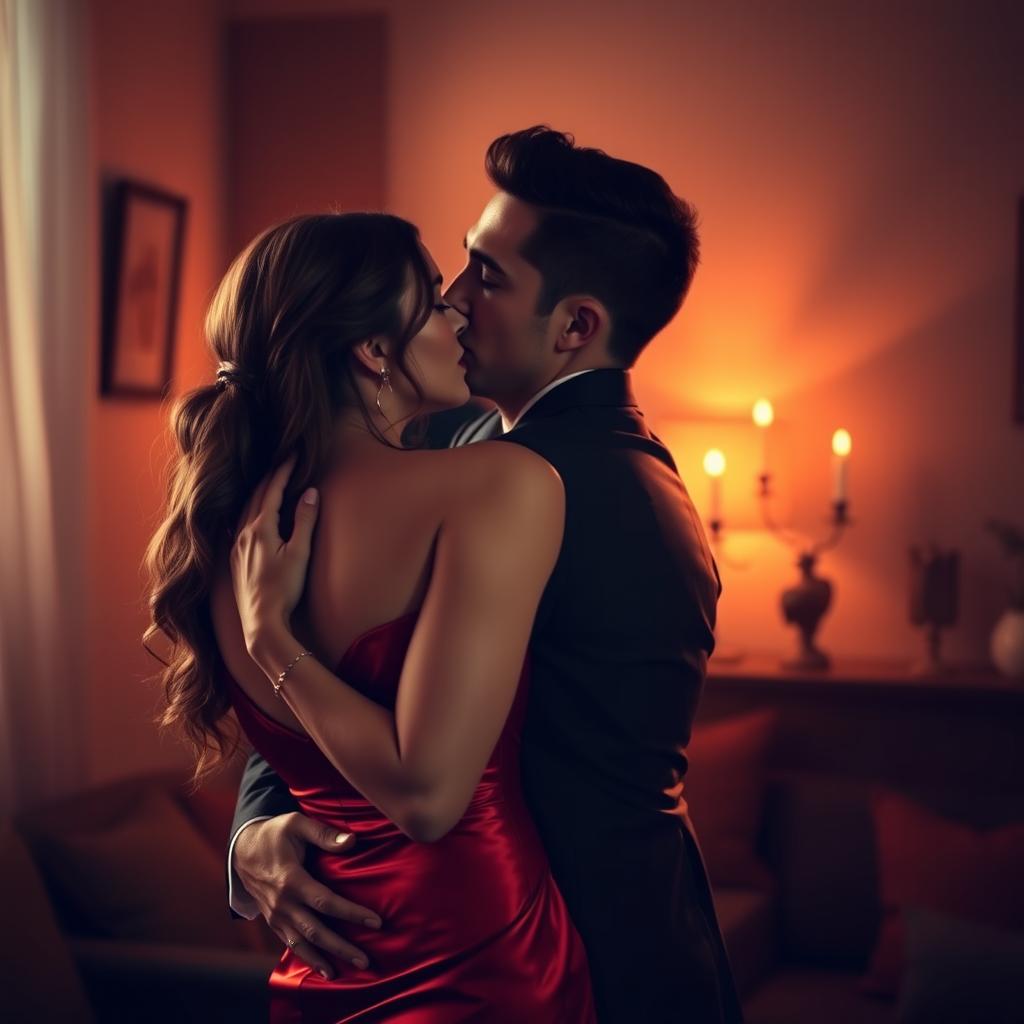 Capture the Magic: Intimate Kiss in Soft Light