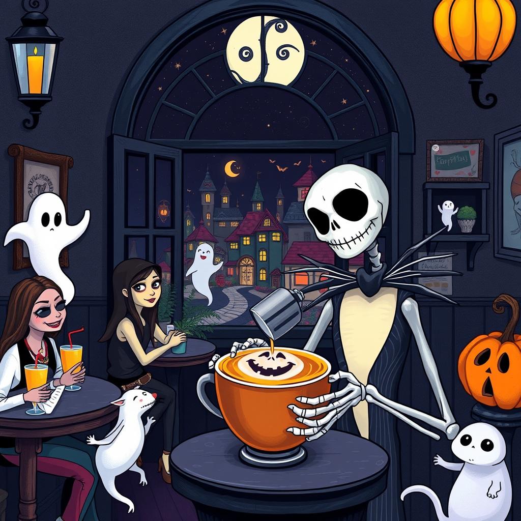 Whimsical Coffee Shop: A Nightmare Before Christmas Dream