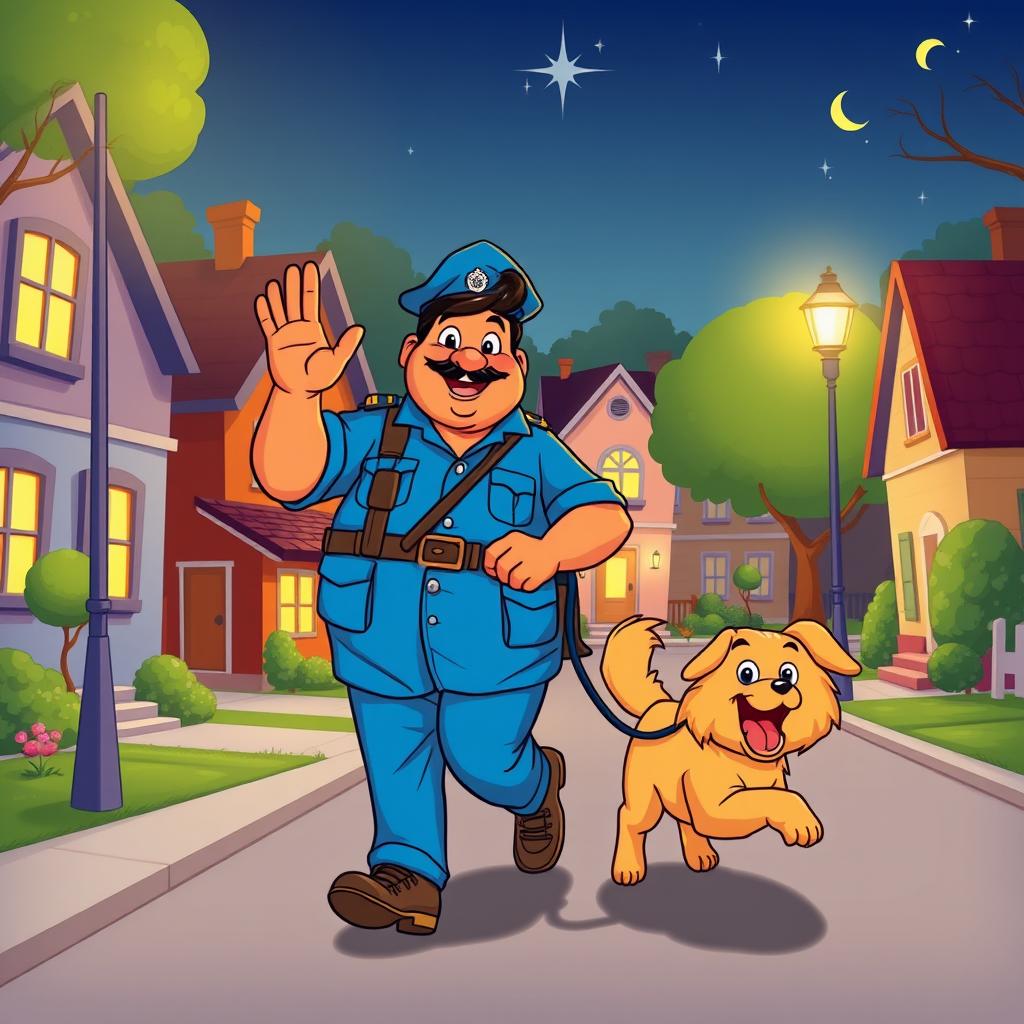 Joyful Night Duty: Cartoon Adventures in the Neighborhood