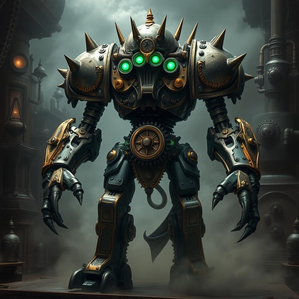 Menacing Steampunk Iron Golem