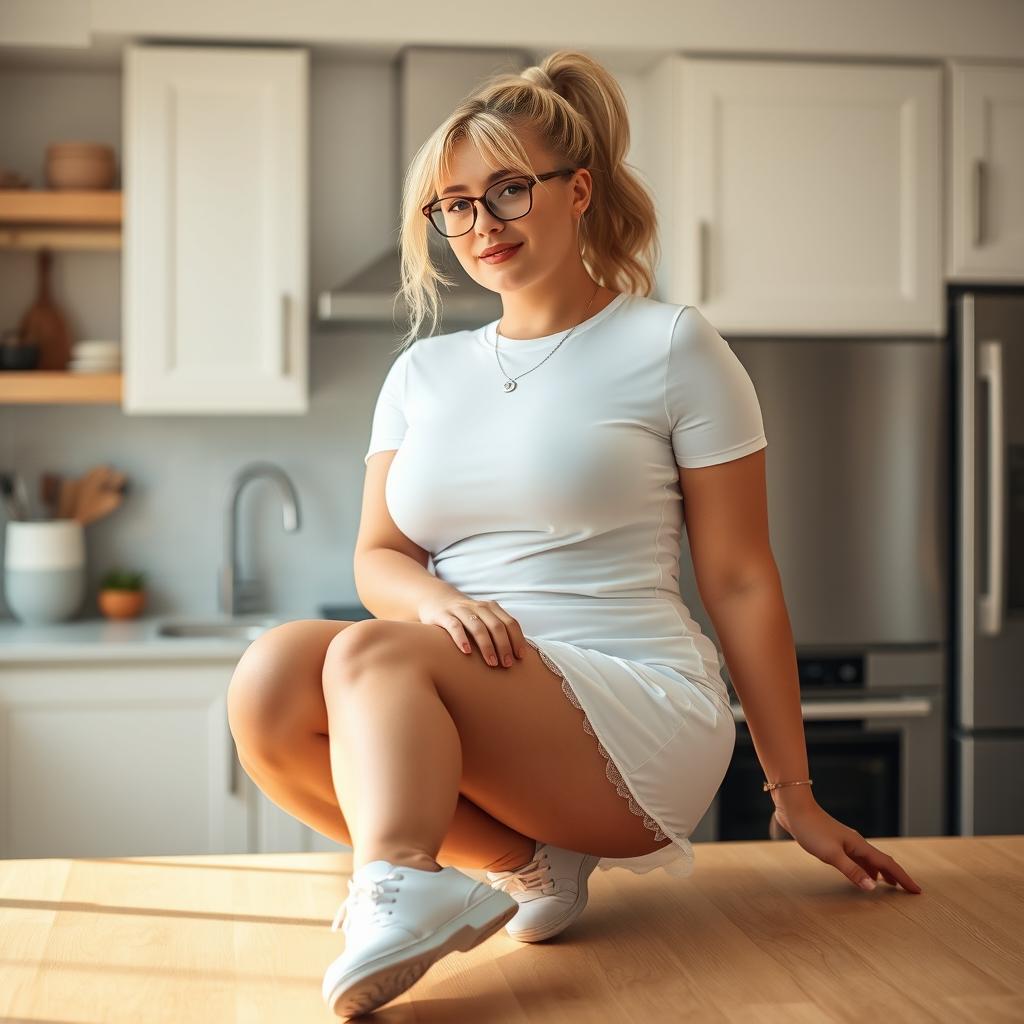 Celebrate Curves: Chubby Blonde Beauty