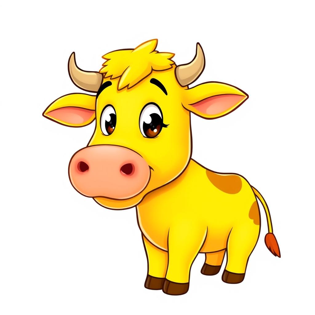 Cheerful Yellow Cow Profile Picture