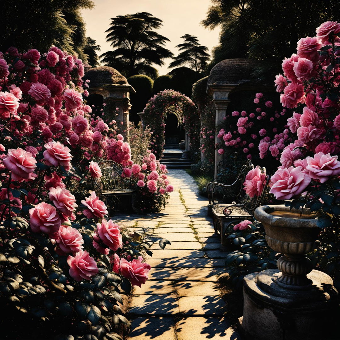 Rose Garden Oasis: Whispers of the Past