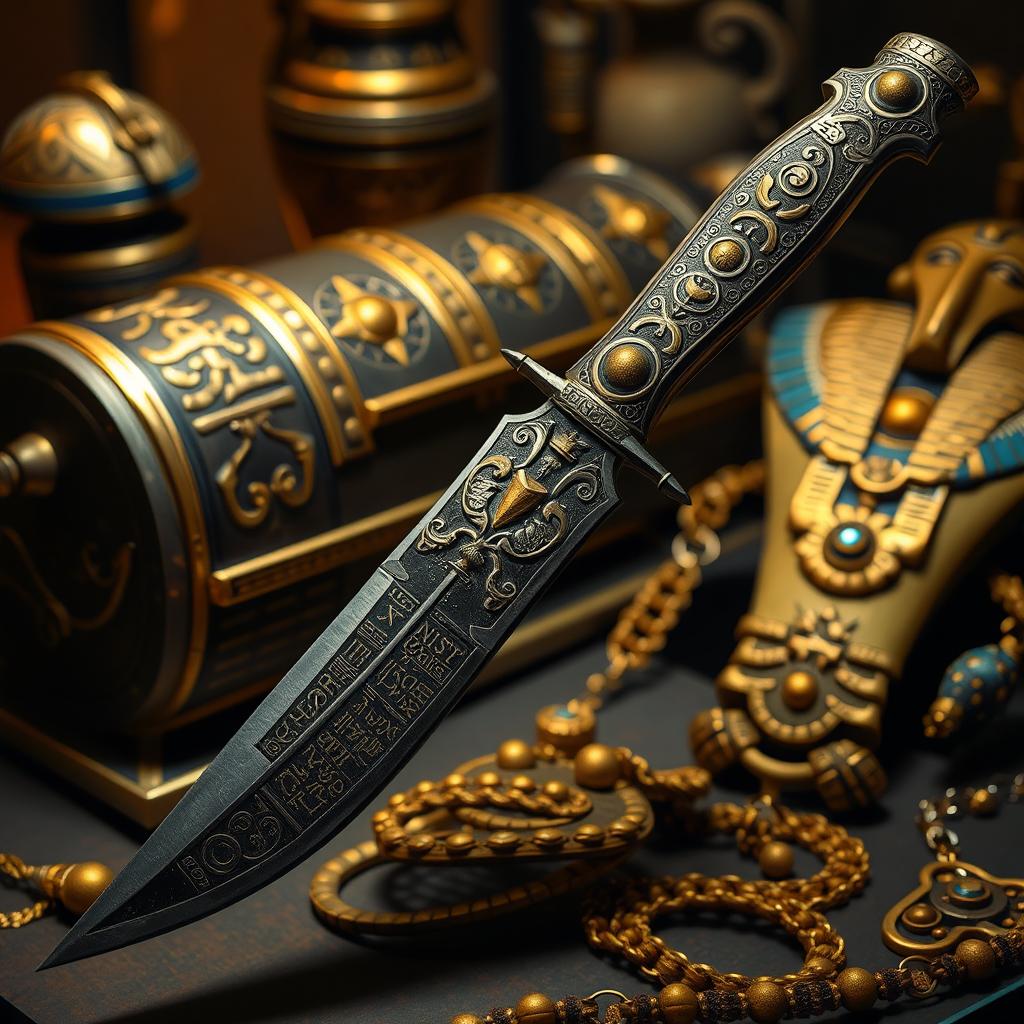Ancient Elegance: Tutankhamuns Ornate Knife