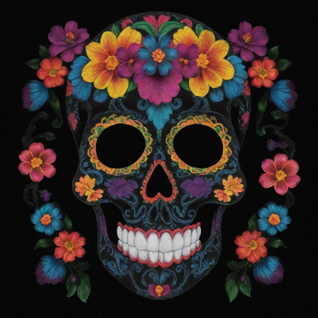 Vibrant Sugar Skull Artwork: Día de Muertos Inspiration