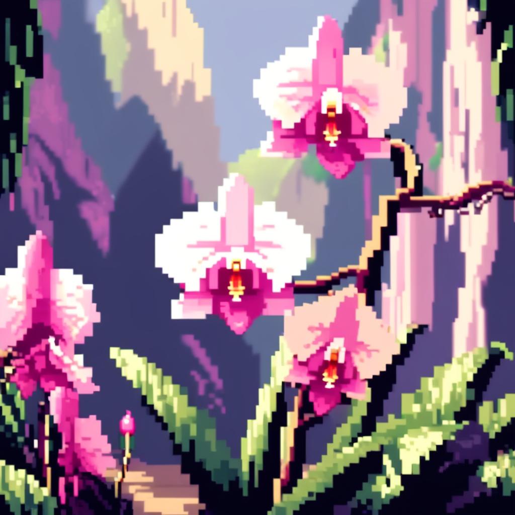 Exotic Orchid Thrives in Tropical Paradise