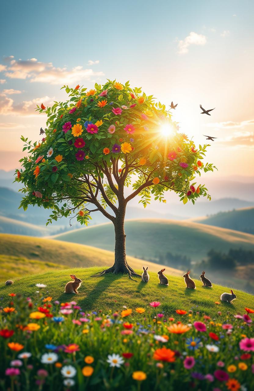 Blossoming Growth: A Vibrant Tree of Life