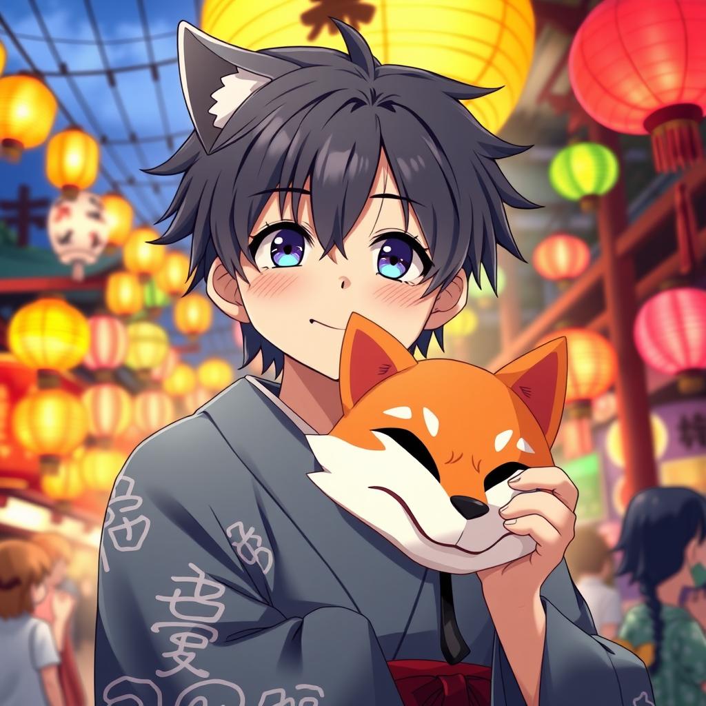 Celebrate Summer: Anime Boy in Yukata