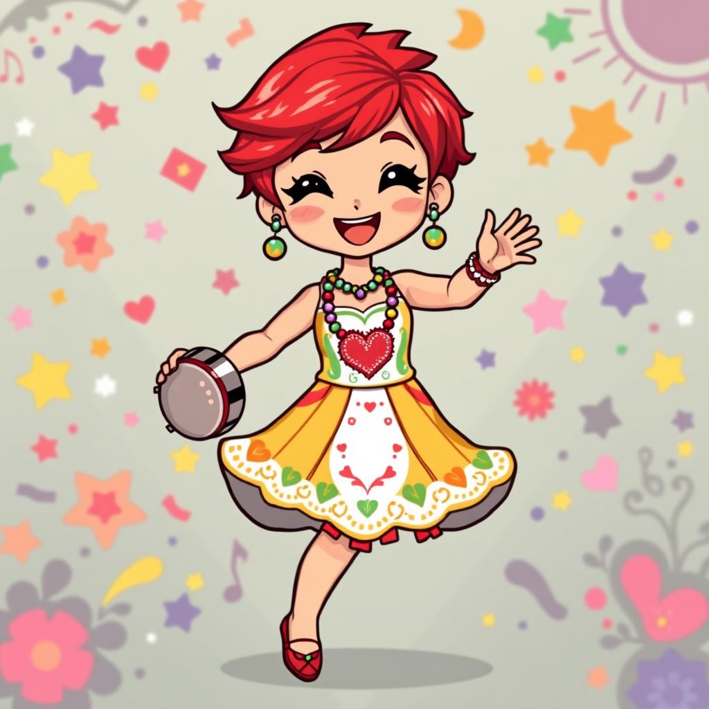 Joyful Chibi Christian Dancer