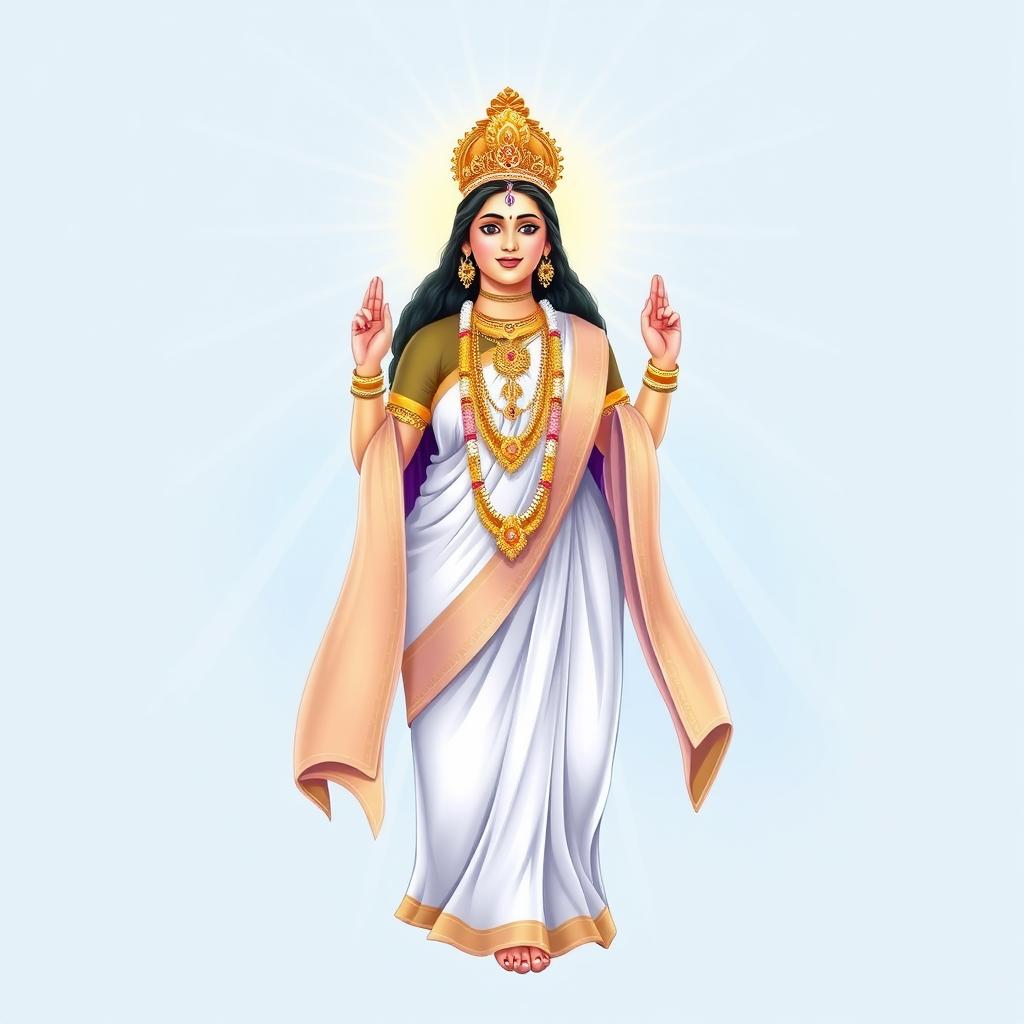 Serene Devotion: Amalorpava Matha Illustration