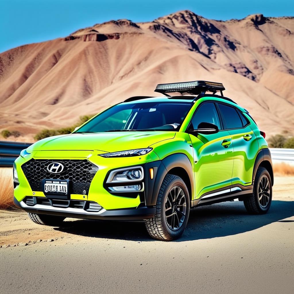 Conquer the Desert: Sleek Green SUV Adventure