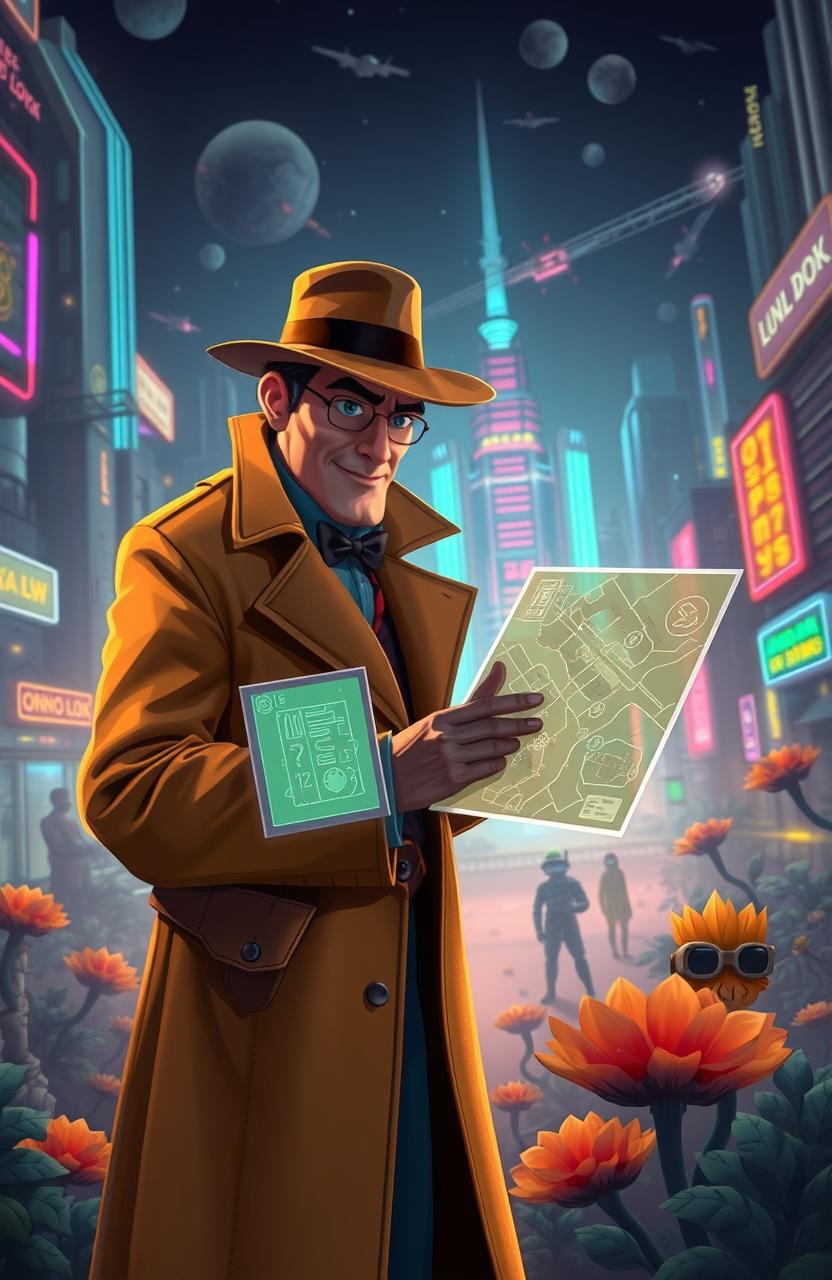 Unlock the Mystery: Detective Story Scene Featuring Mr. X