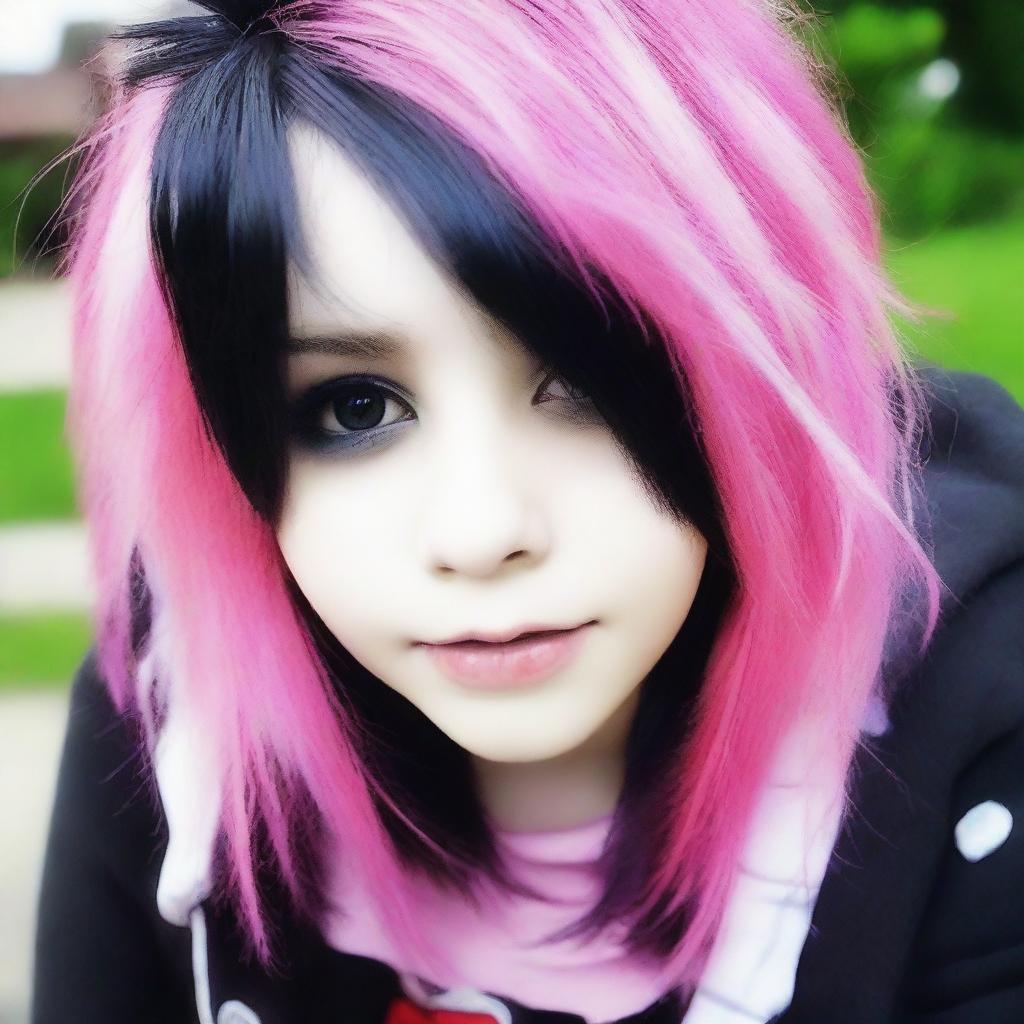 Exquisite Emo Girl Portrait